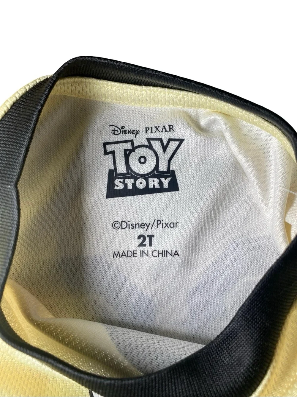 NWT Disney Pixar Toy Story Woody Soccer Jersey Shirt Boys Size 2T Yellow Black